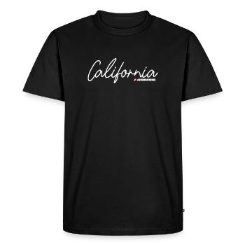 Coucher de soleil en Californie aux couleurs pastel - T-shirt Premium bio Homme - noir - Devant - Nico (187cm)
