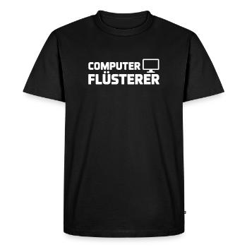 Computer Whisperer Shirt - Men's Premium Organic T-Shirt - black - Front - Nico (187cm)