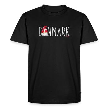 Nain d’hiver danois avec chapeau drapeau - T-shirt Premium bio Homme - noir - Devant - Nico (187cm)