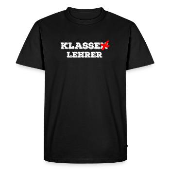 Professeur de classe - professeur de classe - école drôle - T-shirt Premium bio Homme - noir - Devant - Nico (187cm)