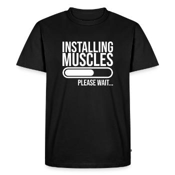 Cadeau de paroles drôles au fitness de gym - T-shirt Premium bio Homme - noir - Devant - Nico (187cm)