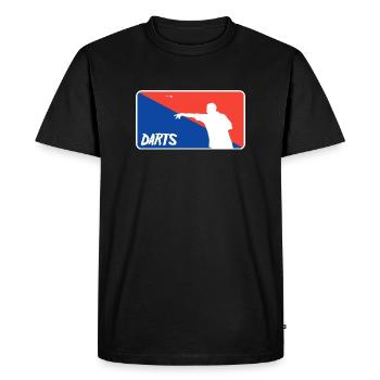 Joueur de fléchettes - T-shirt Premium bio Homme - noir - Devant - Nico (187cm)