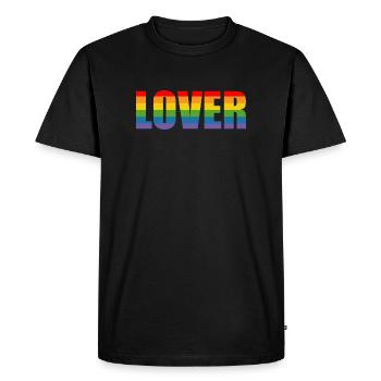 LGBT Rainbow Lover LGBT lgbtqi queer - T-shirt Premium bio Homme - noir - Devant - Nico (187cm)