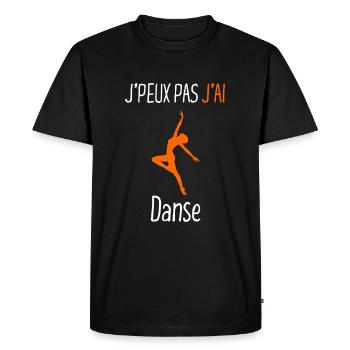 J'peux pas j'ai Danse - T-shirt Premium bio Homme - noir - Devant - Nico (187cm)