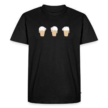 Glace Chat Bébé Glace - T-shirt Premium bio Homme - noir - Devant - Nico (187cm)