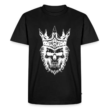 Skull King Symbol Skeleton - Men's Premium Organic T-Shirt - black - Front - Nico (187cm)