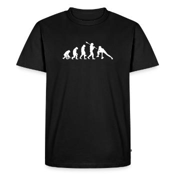 Évolution du design de l’haltérophilie dans les salles de fitness - T-shirt Premium bio Homme - noir - Devant - Nico (187cm)