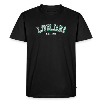 Ljubljana Fondée en 1976 - T-shirt Premium bio Homme - noir - Devant - Nico (187cm)