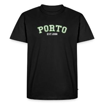 Porto Fondé en 2006 - T-shirt Premium bio Homme - noir - Devant - Nico (187cm)