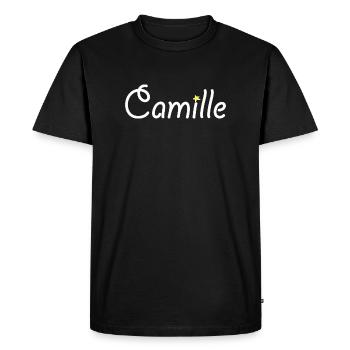 Camille - T-shirt Premium bio Homme - noir - Devant - Nico (187cm)