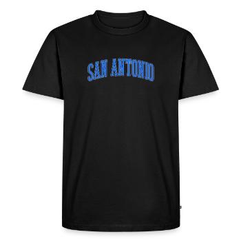 San Antonio (Texas) - T-shirt Premium bio Homme - noir - Devant - Nico (187cm)