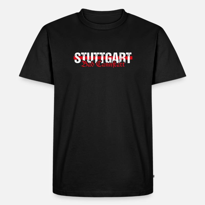 Stuttgart Bad Cannstatt altdeutsch - Männer Premium Bio T-Shirt - Schwarz