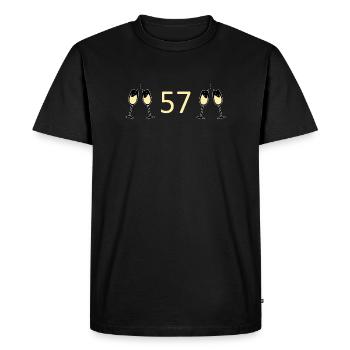 57th Birthday 57 Years Jubilee 57 Number 57 - Men's Premium Organic T-Shirt - black - Front - Nico (187cm)