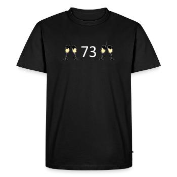 73rd Birthday 73 Years Jubilee 73 Number 73 black - Men's Premium Organic T-Shirt - black - Front - Nico (187cm)