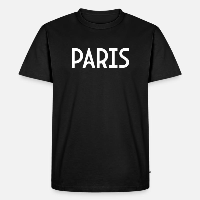 PARIS - Männer Premium Bio T-Shirt - Schwarz