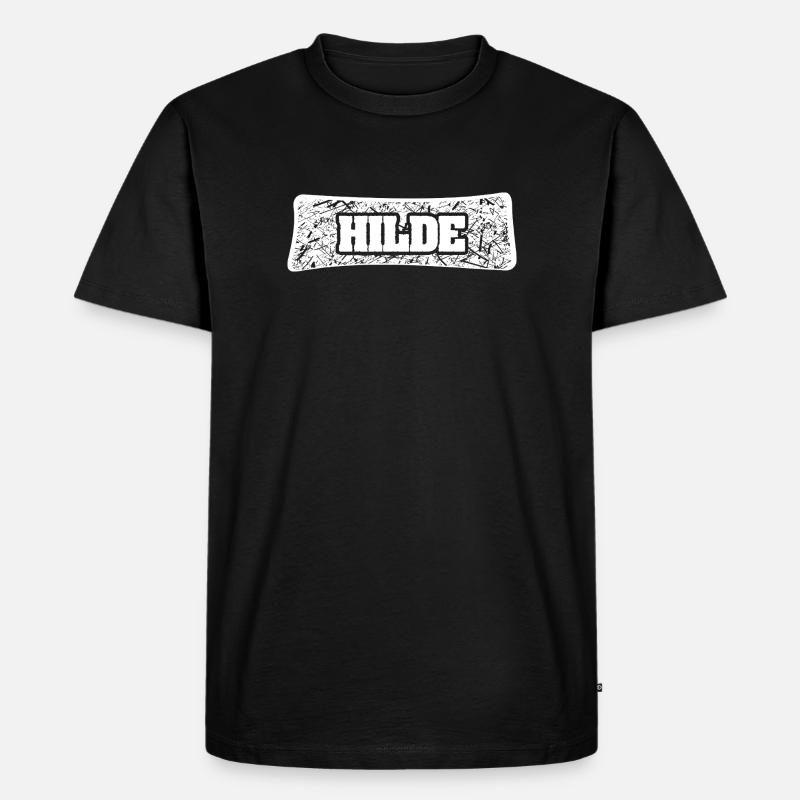 Hilde - Männer Premium Bio T-Shirt - Schwarz