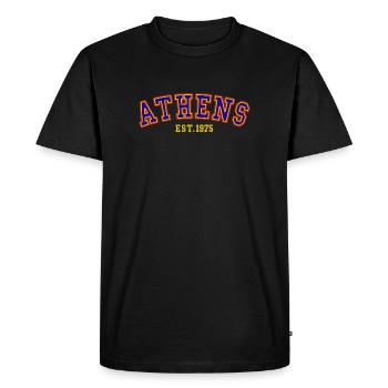 Athens Est.1975 - Men's Premium Organic T-Shirt - black - Front - Nico (187cm)