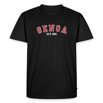 Gênes Est. 1965 - T-shirt Premium bio Homme - noir - Devant - Nico (187cm)