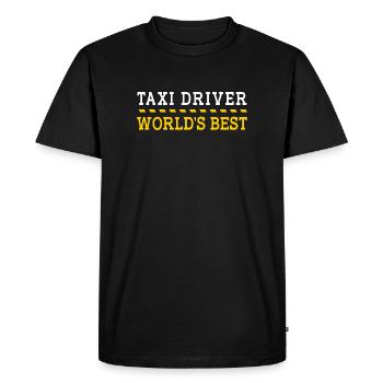 Taxi Taxi Driver - Men's Premium Organic T-Shirt - black - Front - Nico (187cm)