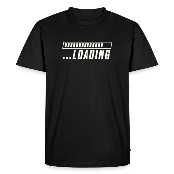 Progression du chargement de la barre de chargement - T-shirt Premium bio Homme - noir - Devant - Nico (187cm)