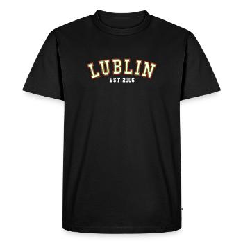 Lublin Fondée en 2006 - T-shirt Premium bio Homme - noir - Devant - Nico (187cm)