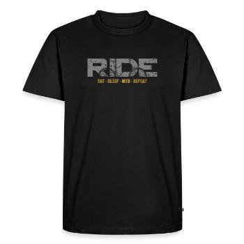 Mountain bike ride - Men's Premium Organic T-Shirt - black - Front - Nico (187cm)