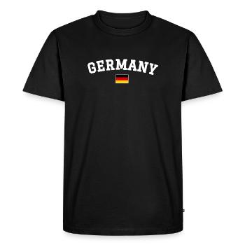 Drapeau allemand Design anglais blanc - T-shirt Premium bio Homme - noir - Devant - Nico (187cm)