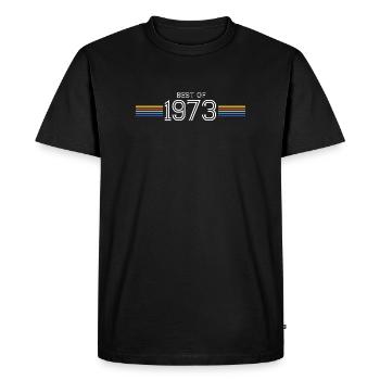 T-shirt cadeau drôle Best of 1973 - T-shirt Premium bio Homme - noir - Devant - Nico (187cm)