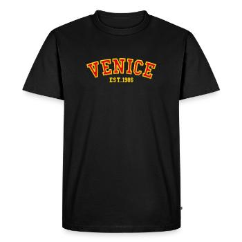Venice Est. 1986 - Men's Premium Organic T-Shirt - black - Front - Nico (187cm)