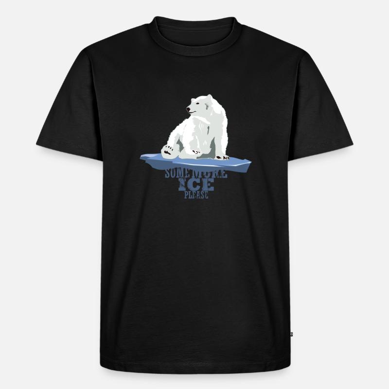 Eisbär - Männer Premium Bio T-Shirt - Schwarz