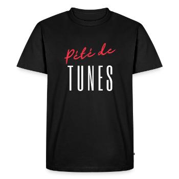 pété de tunes - T-shirt Premium bio Homme - noir - Devant - Nico (187cm)