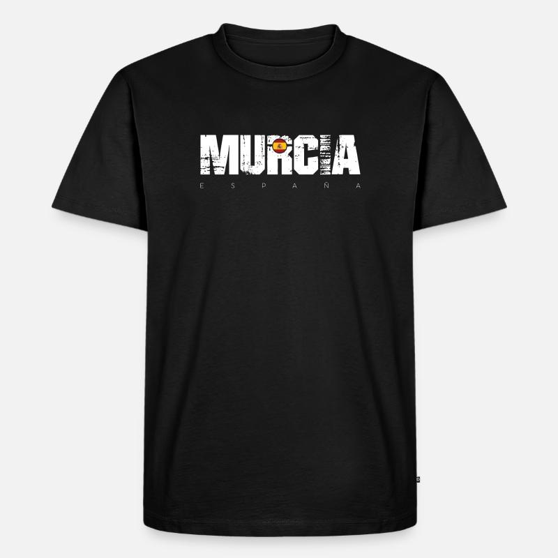 Murcia Spanien Distressed Text - Männer Premium Bio T-Shirt - Schwarz