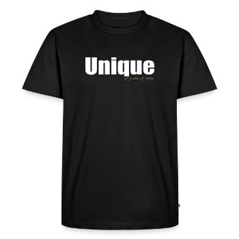 Unique - T-shirt Premium bio Homme - noir - Devant - Nico (187cm)