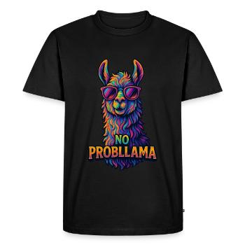 Style psychédélique sans probllama - T-shirt Premium bio Homme - noir - Devant - Nico (187cm)
