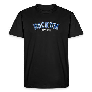 Bochum Est. 1975 - Men's Premium Organic T-Shirt - black - Front - Nico (187cm)
