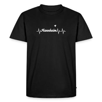 Heartbeat Mannheim - Men's Premium Organic T-Shirt - black - Front - Nico (187cm)