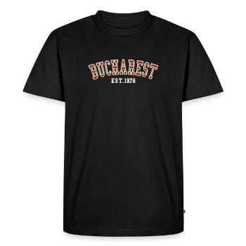 Bucarest Fondée en 1976 - T-shirt Premium bio Homme - noir - Devant - Nico (187cm)