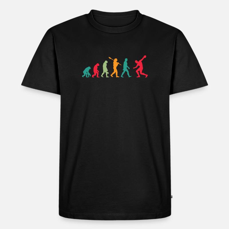Diskuswerfen Diskuswerfer Evolution Diskus - Männer Premium Bio T-Shirt - Schwarz