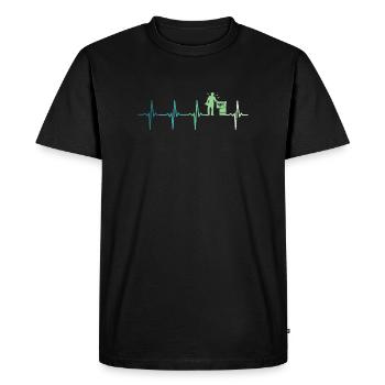 Beekeeper Beekeeper's heartbeat - Men's Premium Organic T-Shirt - black - Front - Nico (187cm)