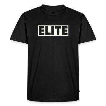Maillot Elite Lettering - T-shirt Premium bio Homme - noir - Devant - Nico (187cm)