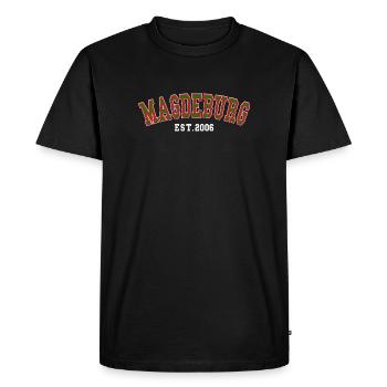 Magdebourg Fondée en 2006 - T-shirt Premium bio Homme - noir - Devant - Nico (187cm)