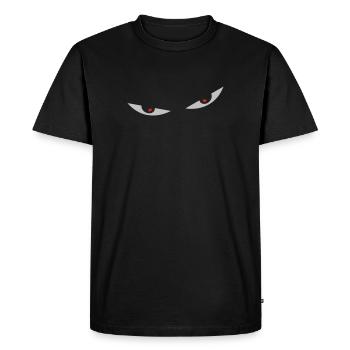 comic eyes smiley augen - Men's Premium Organic T-Shirt - black - Front - Nico (187cm)