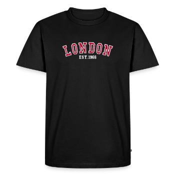 Londres Fondée en 1966 - T-shirt Premium bio Homme - noir - Devant - Nico (187cm)