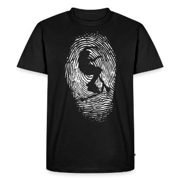 Empreinte de trottinette - T-shirt Premium bio Homme - noir - Devant - Nico (187cm)