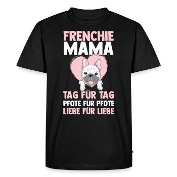 Dog Mom Frenchie French Bulldog Mistress - Men's Premium Organic T-Shirt - black - Front - Nico (187cm)