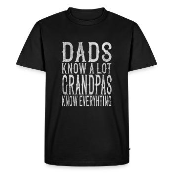 Grandpas know everything - T-shirt Premium bio Homme - noir - Devant - Nico (187cm)