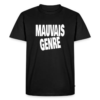 mauvais genre - T-shirt Premium bio Homme - noir - Devant - Nico (187cm)
