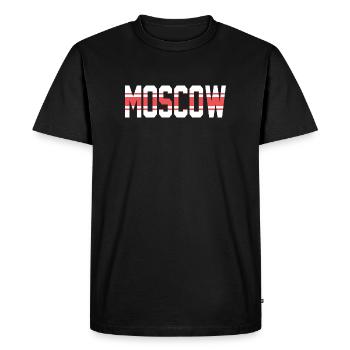 Moscou - T-shirt Premium bio Homme - noir - Devant - Nico (187cm)