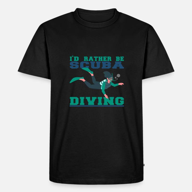 Taucher Tauchen Design Schnorcheln - Männer Premium Bio T-Shirt - Schwarz