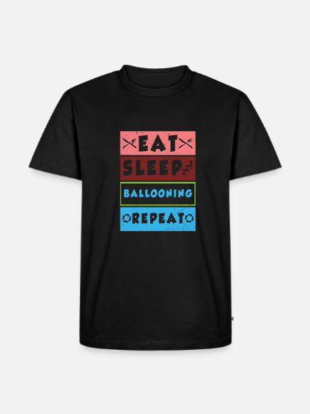 Heißluftballon & Ballon Fahrer Geschenk - Männer Premium Bio T-Shirt - Schwarz